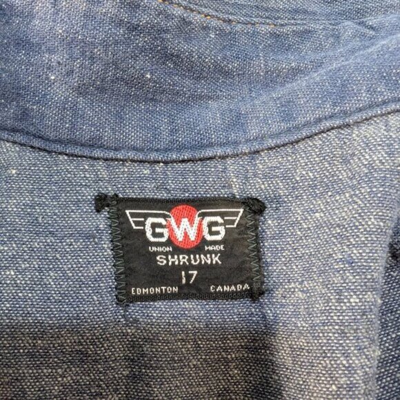 Vintage GWG Denim Pearl Snap Western Shirt - Picture 8 of 13